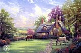 a perfect summer day by Thomas Kinkade